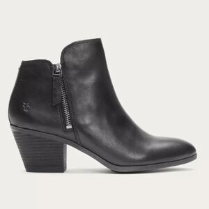 Frye Women’s Judith Double Zip Black Leather Ankle Boot Size 7.5